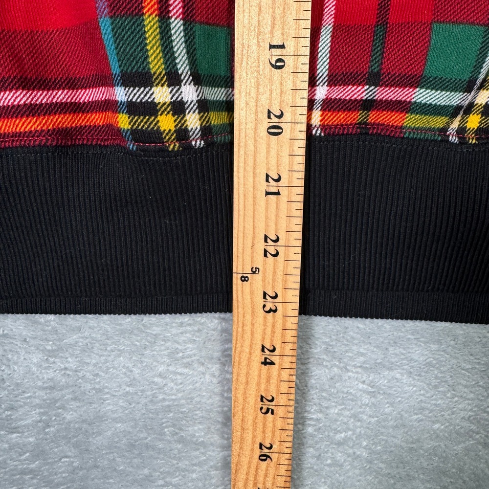 Polo Ralph Lauren Hoodie Womens S Red Plaid Tartan Fleece Pullover - Picture 8 of 10